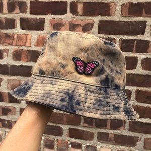 Acid Wash Butterfly Bucket Hat